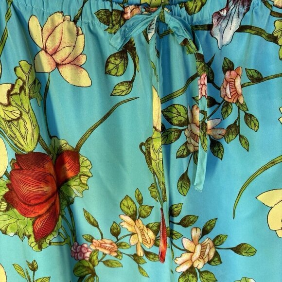 Natori Private Luxuries XL Pajama Lounge Crop Wide Leg Pants  Tropical Floral - Picture 3 of 9
